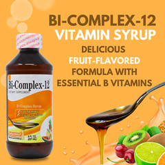 B Complex Syrup Dietary Supplement, Fruit Flavor – 8 fl oz (237ml)