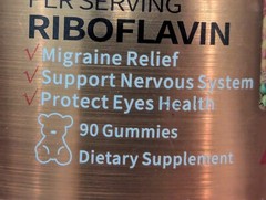 Lysimi Vitamin B2 400mg Riboflavin Pineapple Flavor 90 Gummies exp: 02/2026