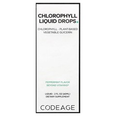 2 X Codeage, Chlorophyll Liquid Drops, Peppermint, 2 fl oz (60 ml)