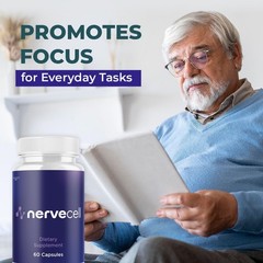 Nervecell Nerve Support Supplement Capsules Neuropathy Natural 1 Pack 60Ct