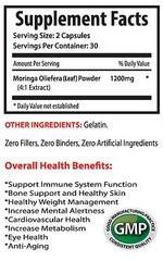 Moringa Extract – Moringa Oliefera 1200mg – Healthy Weight Management Pills 1B