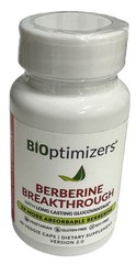 BiOptimizers Berberine Breakthrough 40 Veggie Caps Version 2.0 New