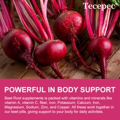 (2 Pack) Organic Beet Root Powder 1300mg Per Serving, 240 Capsules Total