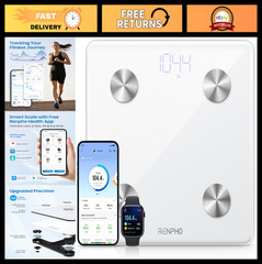 Digital Bathroom Scale with BMI, Body Fat & Muscle Mass – Bluetooth Smart Scale