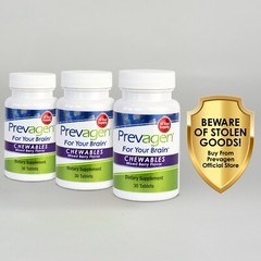 Prevagen Regular Strength 10mg Mixed Berry Chewables – 3 Pack (90-Day Supply)