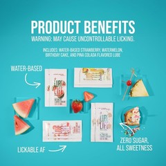 Flavors Pack, Water-Based Flavored Personal Lubricants 8 x 0.3 Oz – Strawberr…