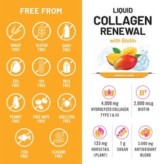 NatureWise Hydrolyzed Liquid Collagen for 15.22 Fl Oz (Pack of 1), Yellow
