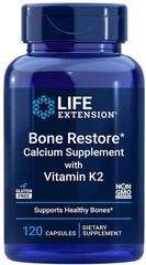 Life Extension Bone Restore with Vitamin K2 120 caps Each (Pack of 3)