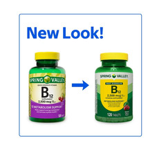 3 PACK Spring Valley Vitamin B12 Quick Dissolve Tablets Supplement Cherry