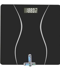 Scale For Body Weight Digital Battery 400lb Max Black Tempered Glass