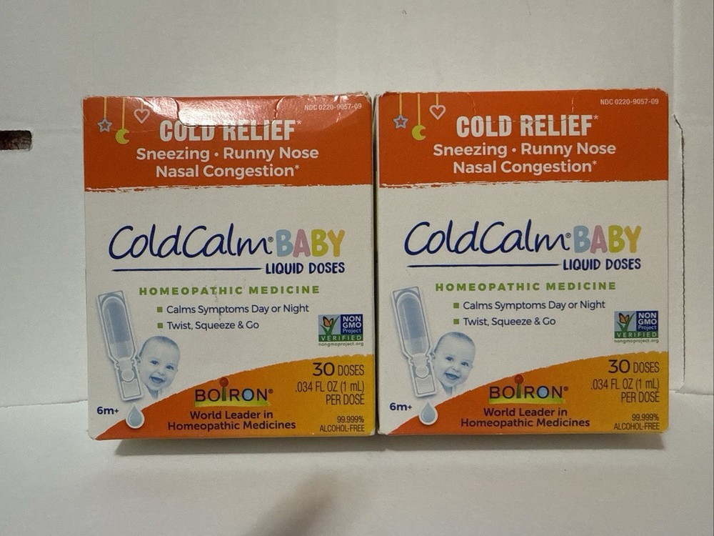 2 Pk Cold Calm Baby, Liquid Doses, Cold Relief, 6+ Months,30 Pre-Measured Liquid