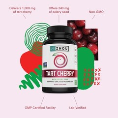 Tart Cherry Extract Capsules – 60 Count, Natural Sleep Aid & Antioxidant Support