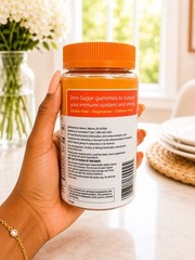 mergen-C Zero Sugar Vitamin C Gummies Orange Strawberry Raspberry 36 Count