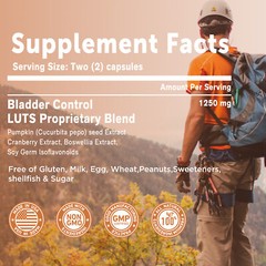 Bladder Control – with Cranberry – Prostate, Urinary Tract and Bladder Support