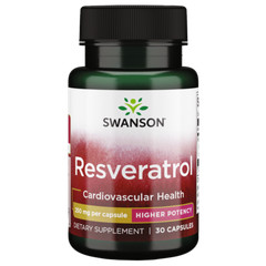 Swanson Ultra Resveratrol Higher-Potency Vitamin Supplement, 30 Capsules
