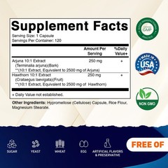Vitamatic Arjuna 2500mg + Hawthron 2500 mg – 120 Vegetable Capsules