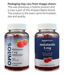 Amazon Basics Melatonin, Sleep Support Gummies, 120 count (Pack of 1)