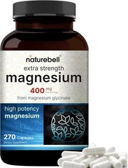 Glicinato De Magnesio De Maxima Potencia 400 Mg 270 Capsulas– 100% Chelated Max