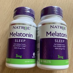2x Natrol Melatonin Time Release 3 mg 60 Tablets – 120 Total ~ Exp 11/30/2025