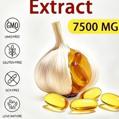 1 PACK Elare Aged Garlic Extract, 300 Softgels, 7500mg Odorless | Heart & Immune