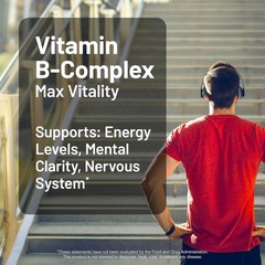 Complejo de Vitamina B para Mujer Y Hombre con Biotina B1 B2 B3 B6 B12 60uds