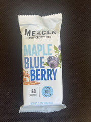 MEZCLA PUFF-CRISPY Bars MAPLE BLUEBERRY 10g Plant Protein/160 Cal – 12count