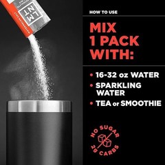 Zero Sugar Electrolyte Powder Drink Mix,Watermelon Flavor for Hydration Support`