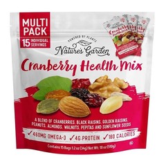 Cranberry Health Mix, Snack Pack of 15 Individual Servings, Gluten Free
