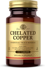 Chelated Copper, 100 Tablets – Essential for Collagen Formation – Highly Bioa…