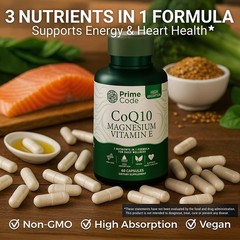 Code [ 3 𝐢𝐧 𝟏] CoQ10 250mg with Magnesium Glycinate and Vitamin E | CoQ10 …