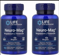 PACK 2 Neuro-Mag Magnesium L-Threonate from 2000 milligrams Magtein – Life Exten