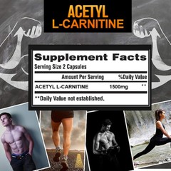 L-Carnitine 1500mg, High Potency Supports Natural Energy Production 120 Capsules