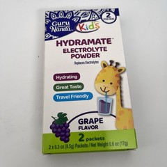 Guru Nanda Hydramate 3 boxes Kids Electrolyte Powder Apple Grape Strawberry NEW