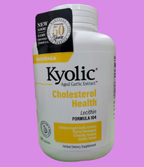 300 capsules Kyolic Aged Garlic Extract Cholesterol Formula 104, Exp. 07/2029