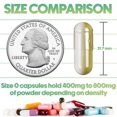 Size 0 Forest Green Empty Vegan Capsules Vegetarian Veggie Kosher Veg Caps Pills