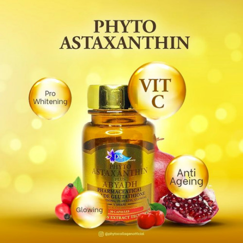 Phyto Astaxanthin Plus 30 caps Original Ship Frm Malaysia Glowing Skin New