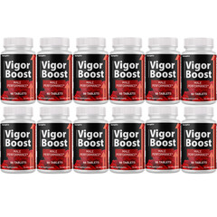 Vigor Boost Male Performance Supplement, (12-Pack) Official Energy Support