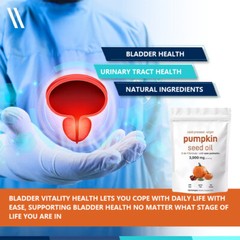 Pumpkin Seed Oil Saw Palmetto 3000 mg Per Serving -Bladder & Prostate Health