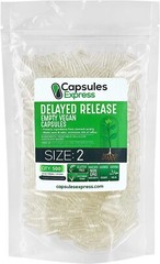 Capsules Express Size 2 Delayed Release Empty Vegan Capsules Pills Vegetable DIY