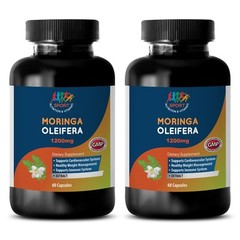 immune Support – Moringa Oleifera Powder Extract 1200mg – Loose Weight – 2 Bot