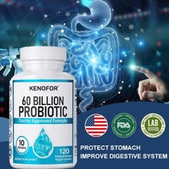 Super Probiotics 60 Billion CFU 30to120 Vegetarian Capsules Natural