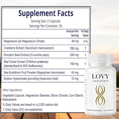 Lovy Urocontrol Capsules Bladder Support Supplement 60ct Non-GMO Vegan