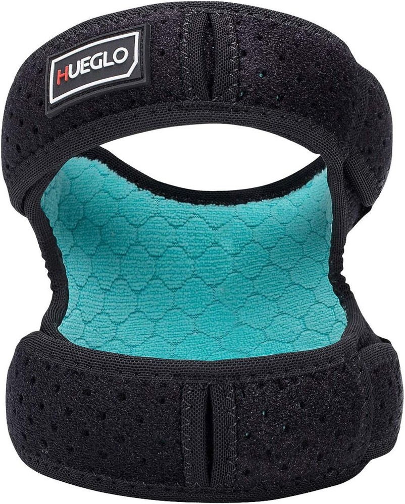 HUEGLO Dual Patella Knee Strap for Pain One Size, Black