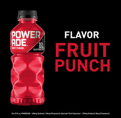 Powerade Fruit Punch, Electrolyte Enhanced Sports Drink, 20 Fl Oz Bottles, 8 Pac