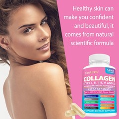 Collagen With Peptides & Biotin Balance Hair & Bone Density Health 120 Capsules