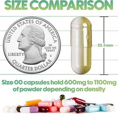 Size 00 Empty Vegan Capsules, 100 Count, Clear – DIY Veggie Pill Filling