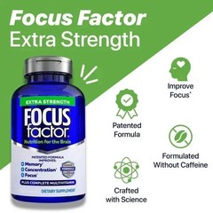 Focus Factor Adults Maximum Strength- Brain Supplement designed for Memory –