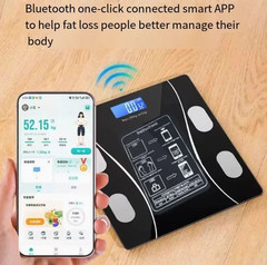 1pc Smart Bluetooth Body Fat Scale Digital Electronic Fitness Tracking App Home