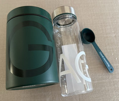NEW AG1 Athletic Greens Shaker and Canister and Scoop (2 Scoops) Set