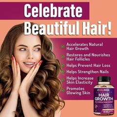 3 PACK NEW Rainbow Nutrients ADVANCED Hair Growth Vitamins – Biotin 10,000mcg